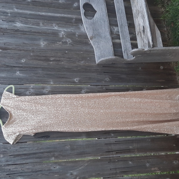 Sorella Vita SV Gold Sequin Dress Low Back Size 10 Gorgeous Gown Bridal Prom - Picture 8 of 16